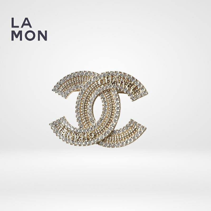 【新品】シャネル ブローチ CHANEL BROOCH ABA867 ココマーク メタル ストラス ブローチ GOLD ゴールド系