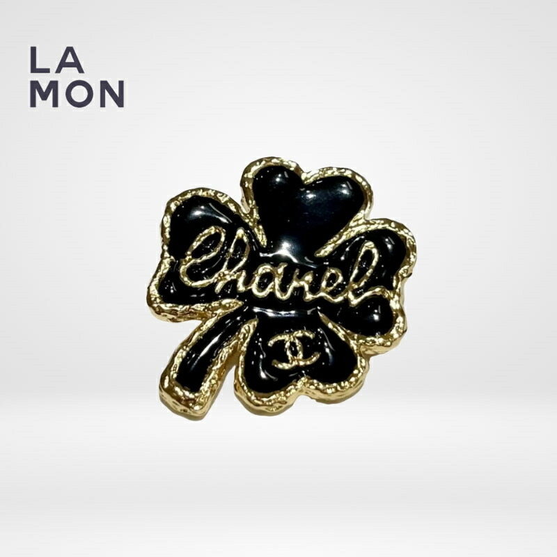 【新品】シャネル ブローチ CHANEL BROOCH ABC961 ココマーク メタル レジン ブローチ BLACK ブラック系