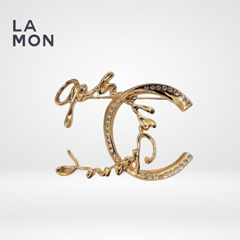 【新品】シャネル ブローチ CHANEL BROOCH ABD433 ココマーク メタル ストラス ブローチ GOLD ゴールド系 67,320円
