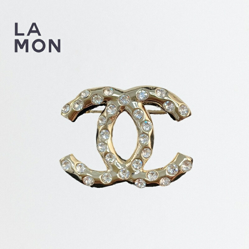【新品】シャネル ブローチ CHANEL BROOCH ABE145 ココマーク メタル ストラス ブローチ GOLD ゴールド系