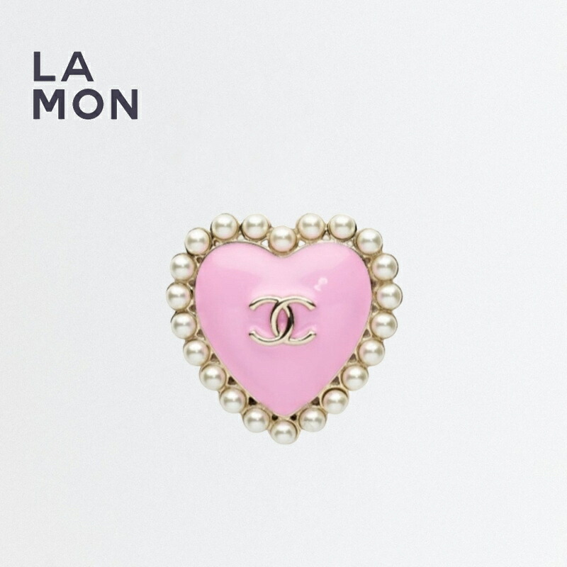 【新品】シャネル ブローチ CHANEL BROOCH ABG239 ココマーク メタル レジン コスチューム パール ブローチ GOLD/PINK ゴールド/ピンク系｜LAMONBOUTIQUE店