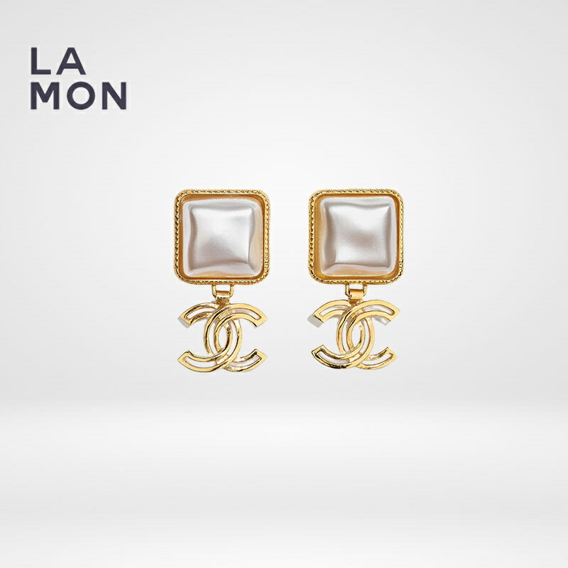 【新品】シャネル ピアス CHANEL EARRINGS AB5087 ココマーク メタル レジン ピアス GOLD ゴールド系|LAMONBOUTIQUE店
