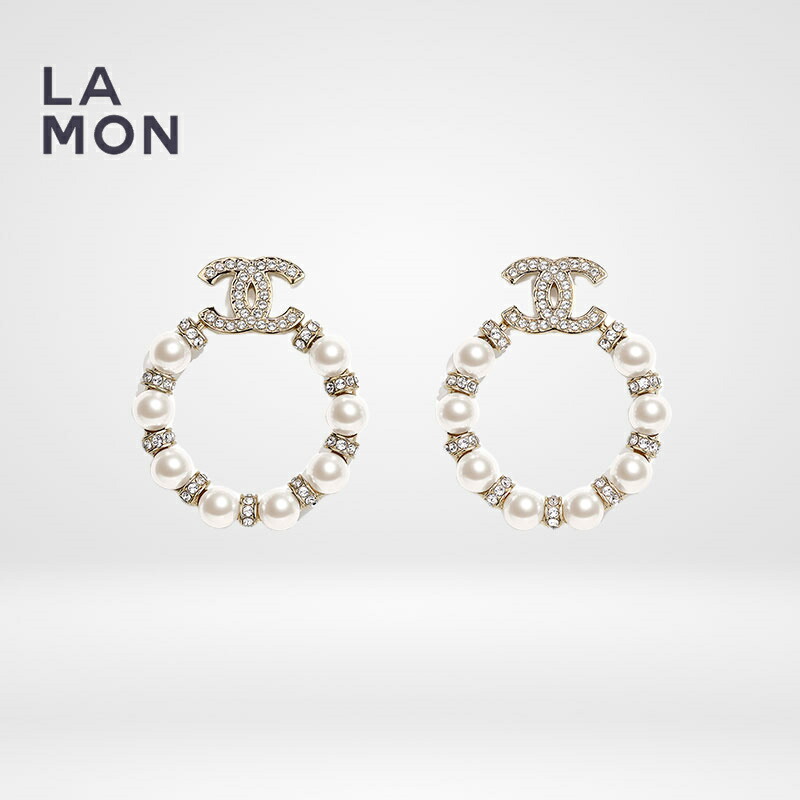 【新品】シャネル ピアス CHANEL EARRINGS AB5627 ココマーク メタル ストラス コスチューム パール ピアス GOLD ゴールド系