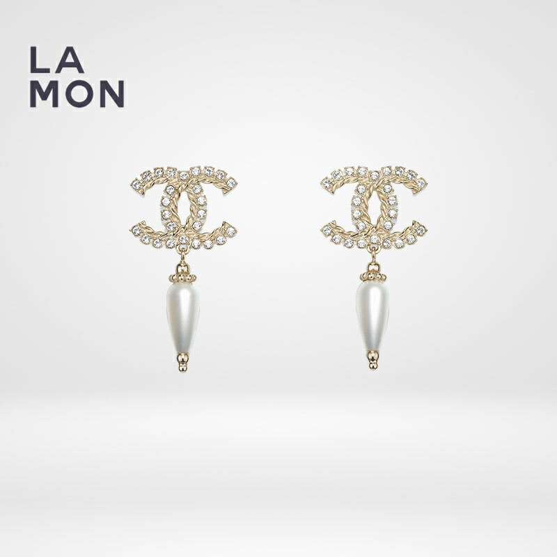 【新品】シャネル ピアス CHANEL EARRINGS AB5806 ココマーク メタル ストラス レジン ピアス GOLD ゴールド系