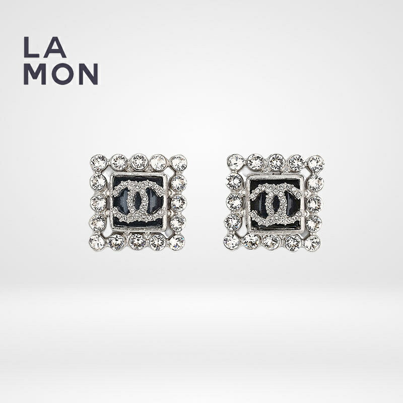 【新品】シャネル ピアス CHANEL EARRINGS AB5336 ココマーク メタル ストラス ピアス SILVER シルバー系｜LAMONBOUTIQUE店