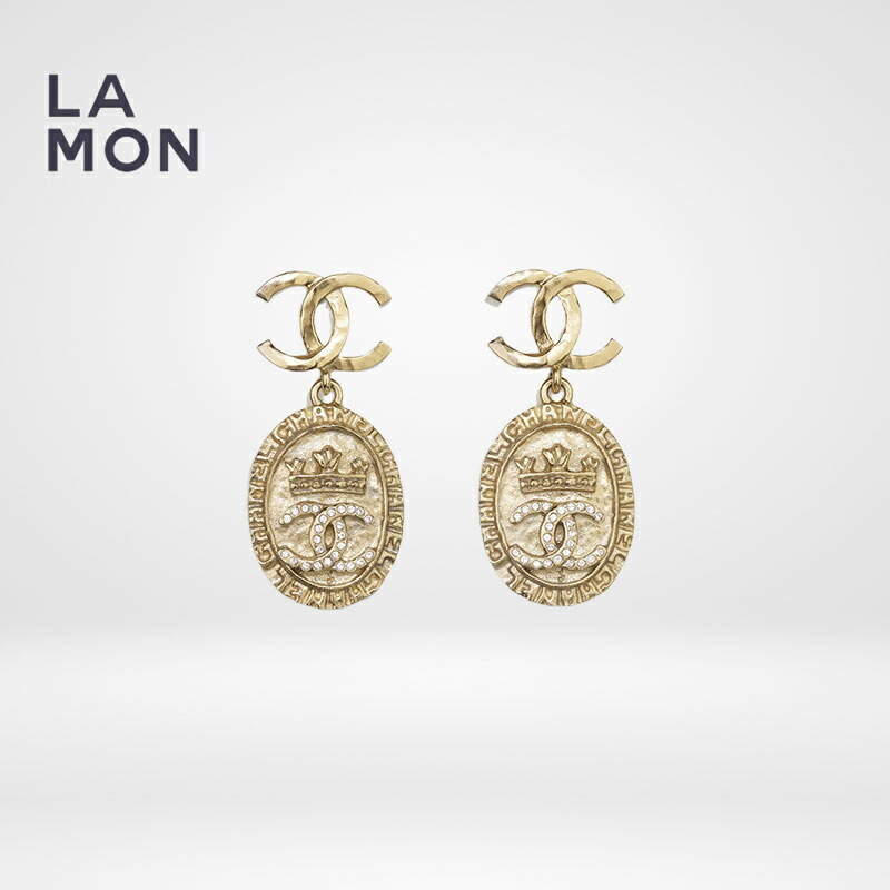 【新品】シャネル ピアス CHANEL EARRINGS AB6669 ココマーク メタル ストラス ピアス GOLD ゴールド系|LAMONBOUTIQUE店
