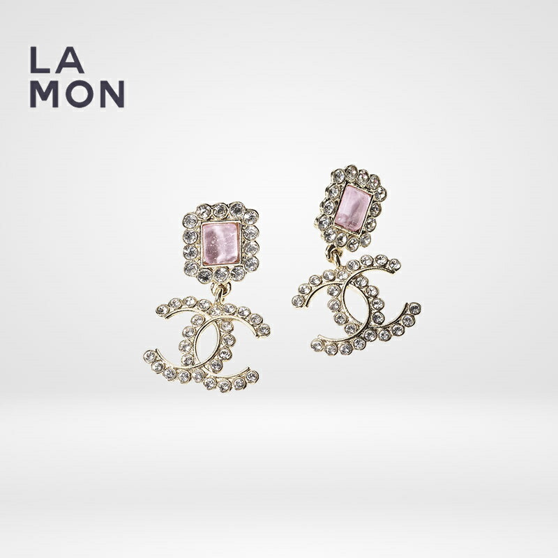 【新品】シャネル ピアス CHANEL EARRINGS AB7387 ココマーク メタル ストラス ぶら下がり ピアス GOLD ゴールド系|LAMONBOUTIQUE店