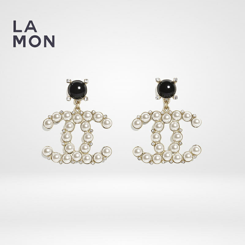 【新品】シャネル ピアス CHANEL EARRINGS AB6390 ココマーク メタル コスチューム パール ストラス ぶら下がり ピアス GOLD ゴールド系
