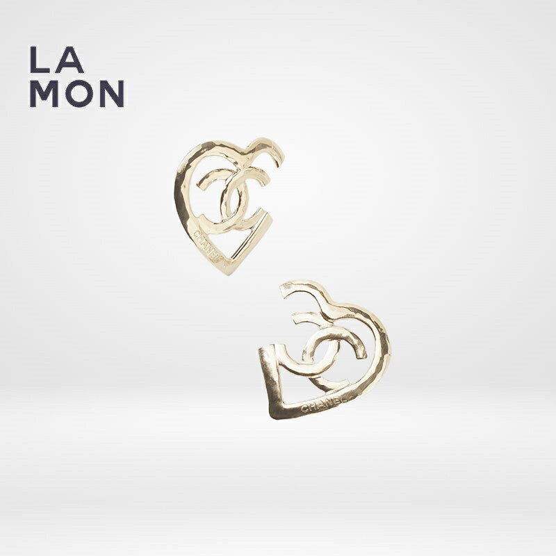 【新品】シャネル ピアス CHANEL EARRINGS AB7894 ココマーク メタル ハート ピアス GOLD ゴールド系|LAMONBOUTIQUE店