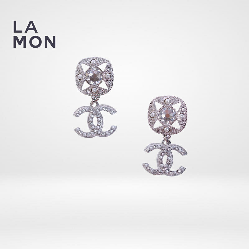 【新品】シャネル ピアス CHANEL EARRINGS AB7351 ココマーク メタル ストラス コスチューム パール ピアス SILVER シルバー系