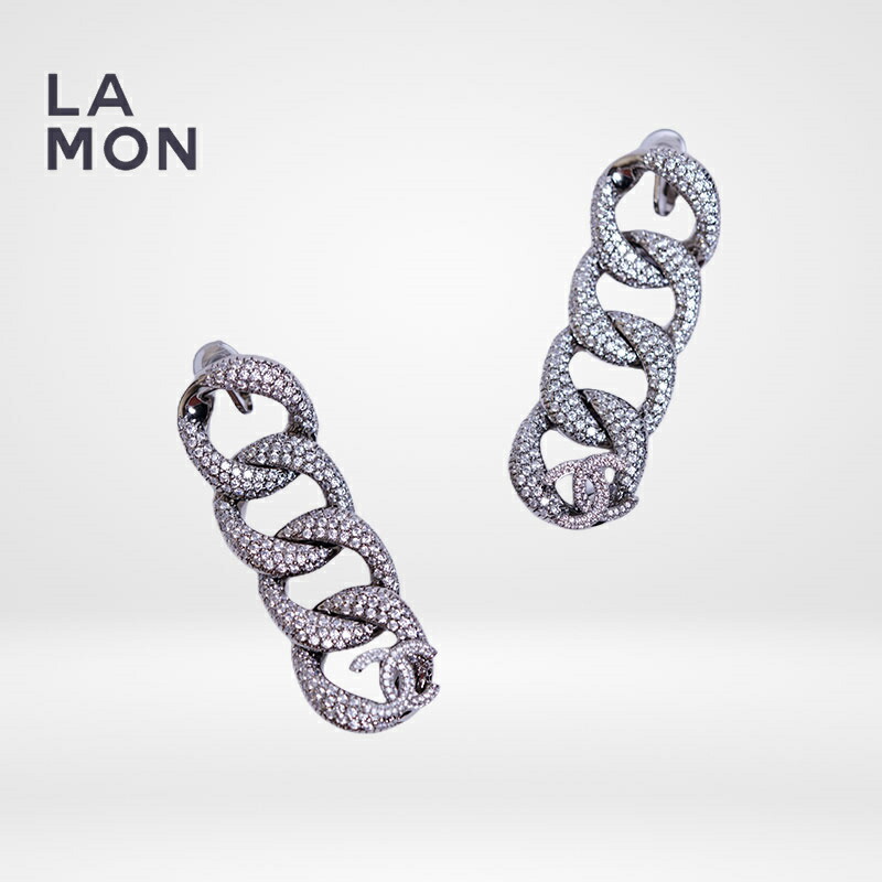 【新品】シャネル イヤリング CHANEL EARRINGS AB7556 ココマーク メタル ストラス ぶら下がり ロング イヤリング Ruthenium/ルテニウム系