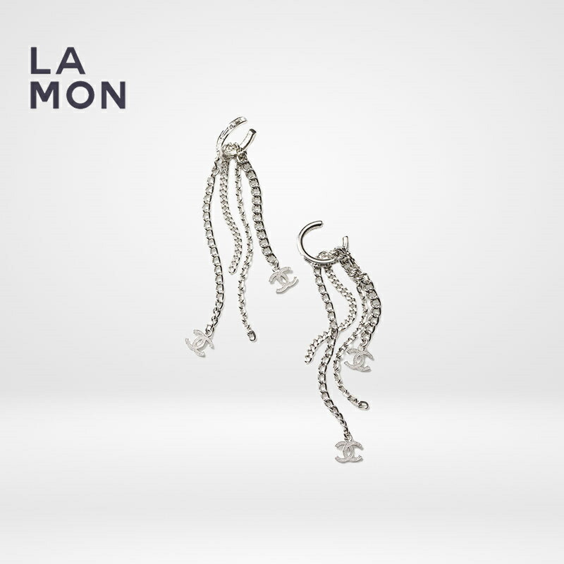 【新品】シャネル ピアス CHANEL EARRINGS AB7904 ココマーク メタル ストラス ピアス SILVER シルバー系｜LAMONBOUTIQUE店