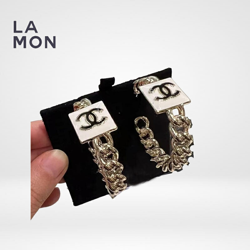 【新品】シャネル ピアス CHANEL EARRINGS AB8714 ココマーク メタル フープ ピアス GOLD/WHITE ゴールド/ホワイト系|LAMONBOUTIQUE店