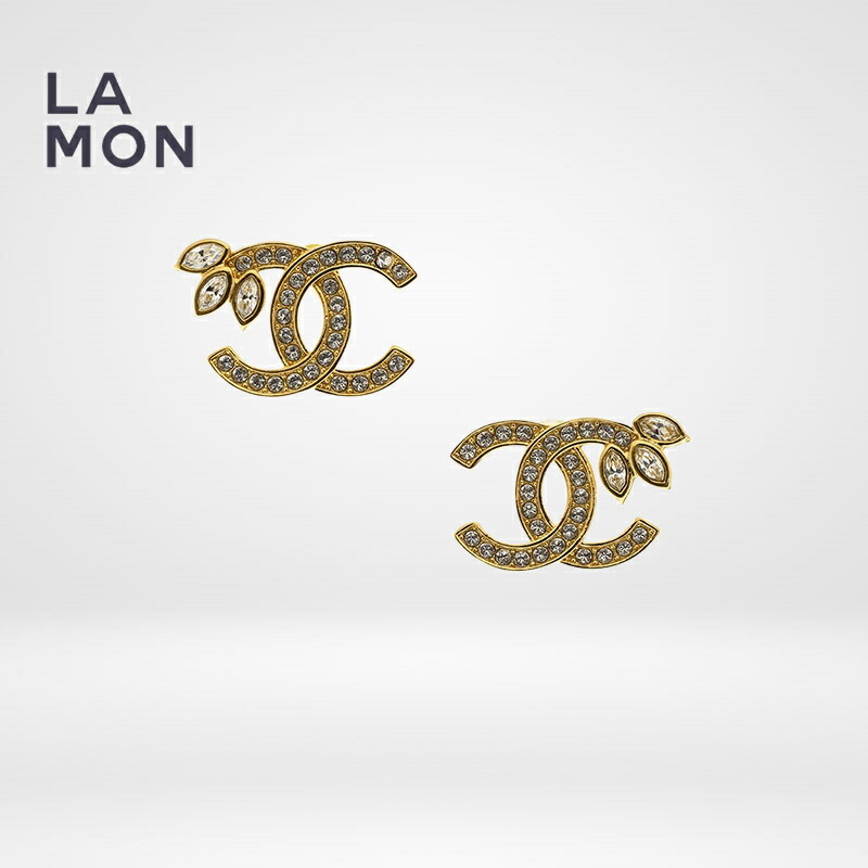 【新品】シャネル ピアス CHANEL EARRINGS AB9473 ココマーク メタル ストラス ピアス GOLD ゴールド系｜LAMONBOUTIQUE店