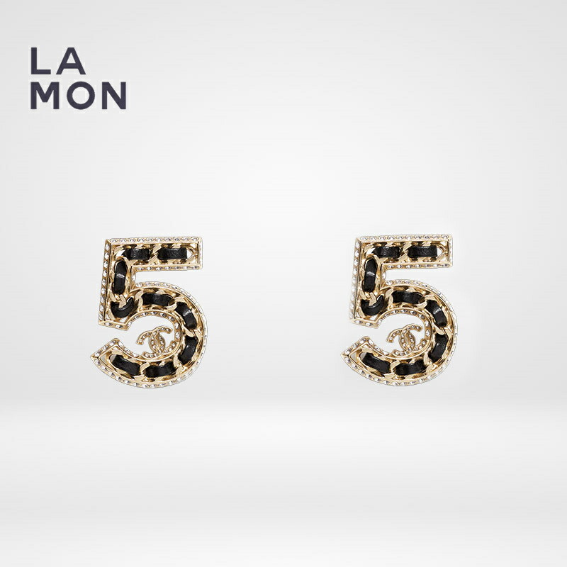 【新品】シャネル ピアス CHANEL EARRINGS ABA340 ココマーク メタル ストラス レザー ピアス GOLD/BLACK ゴールド/ブラック系 94,050円