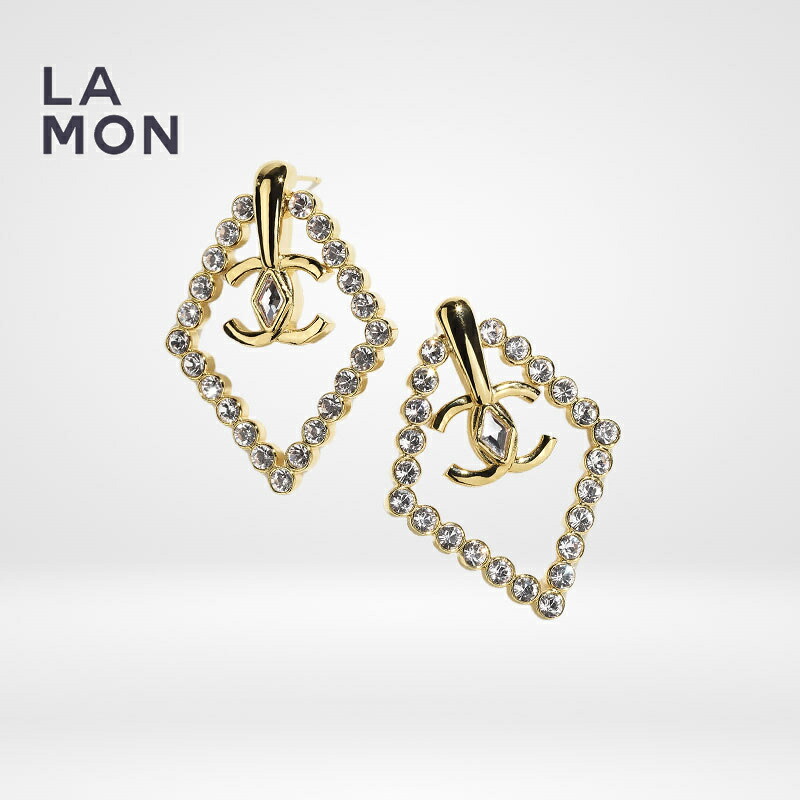 【新品】シャネル ピアス CHANEL EARRINGS AB9927 ココマーク メタル ストラス ピアス GOLD ゴールド系|LAMONBOUTIQUE店