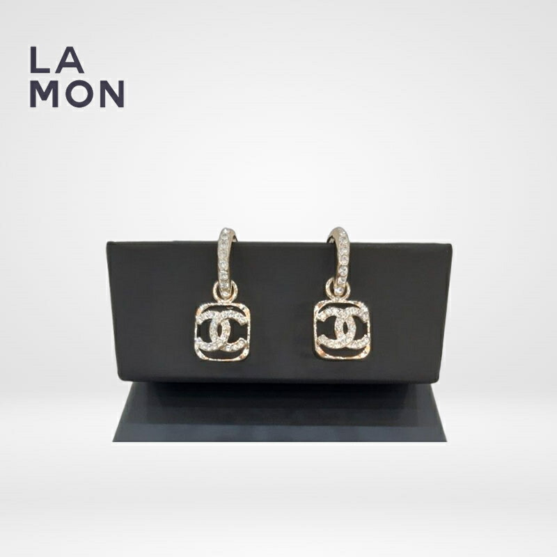 【新品】シャネル ピアス CHANEL EARRINGS ABA246 ココマーク メタル ストラス ピアス GOLD ゴールド系