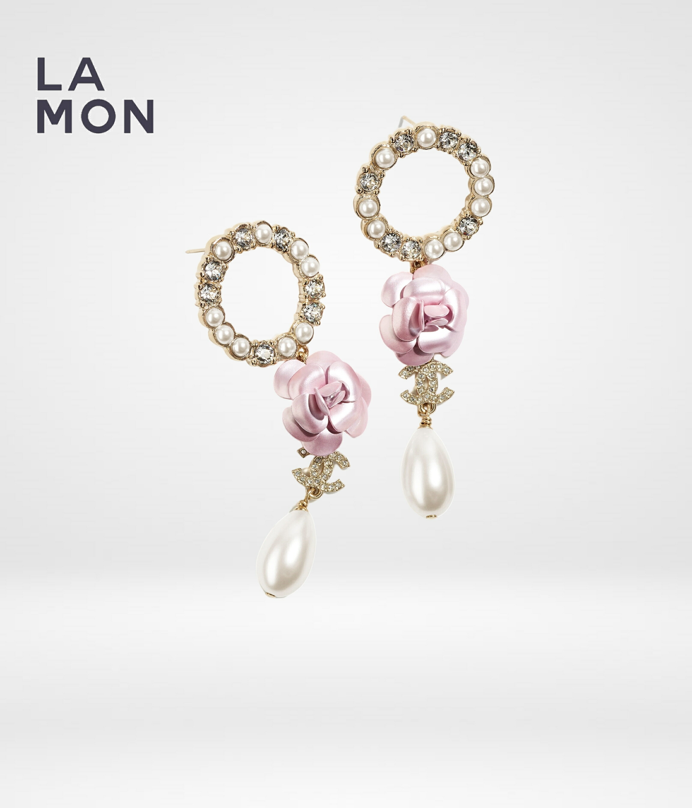 【新品】シャネル ピアス CHANEL EARRINGS ABA020 ココマーク メタル パール ストラス レザー ピアス GOLD/WHITE ゴールド/ホワイト系