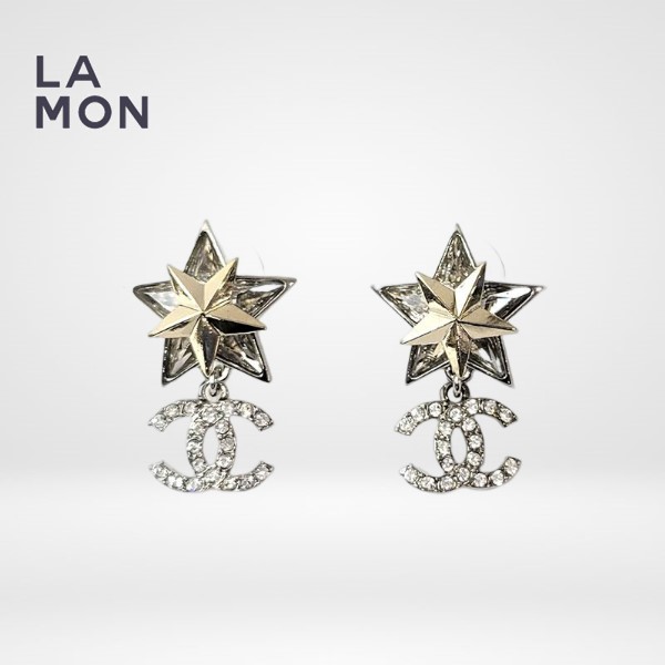 【新品】シャネル ピアス CHANEL EARRINGS ABA907 ココマーク メタル ストラス スター ピアス GOLD ゴールド系 84,150円