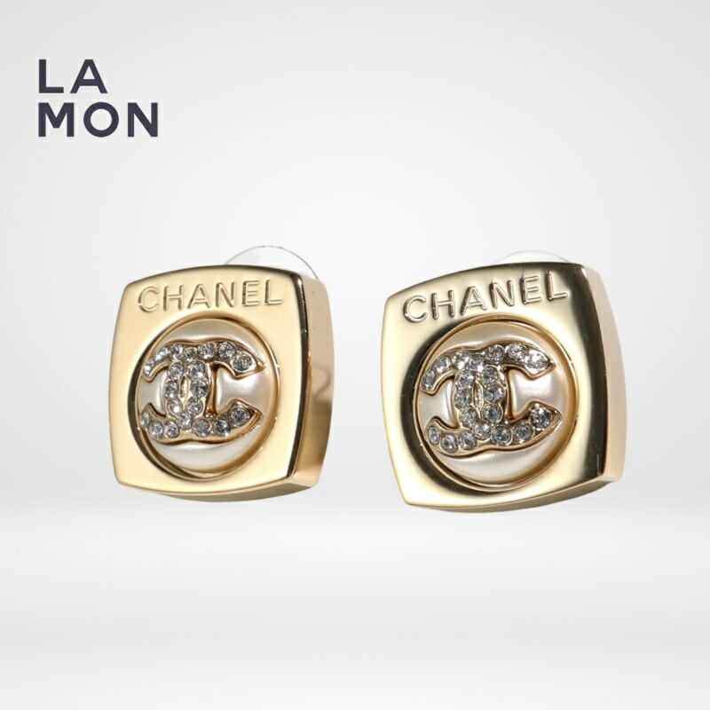 【新品】シャネル ピアス CHANEL EARRINGS ABA746 ココマーク メタル ストラス パール ピアス GOLD/WHITE ゴールド/ホワイト系