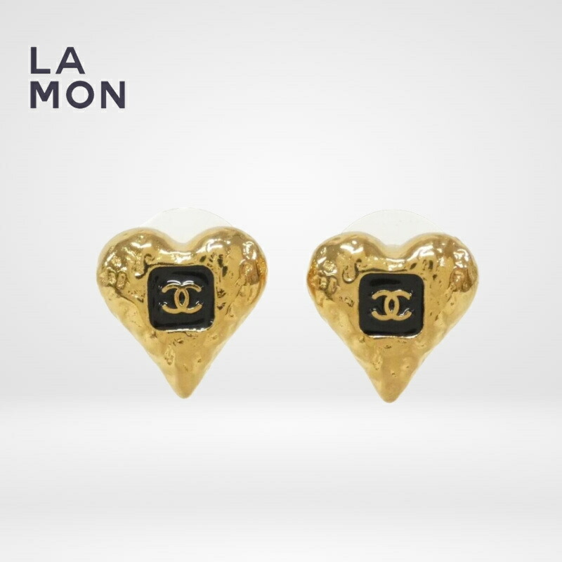 【新品】シャネル ピアス CHANEL EARRINGS ABC242 ココマーク メタル レジン ピアス GOLD/BLACK ゴールド/ブラック系