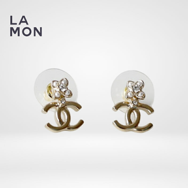 【新品】シャネル ピアス CHANEL EARRINGS ABC106 ココマーク メタル ストラス ピアス GOLD ゴールド系 55,440円