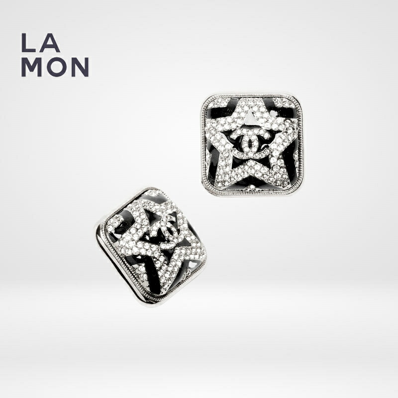 【新品】シャネル ピアス CHANEL EARRINGS ABB924 ココマーク メタル ストラス レジン ピアス SILVER/BLACK シルバー/ブラック系|LAMONBOUTIQUE店
