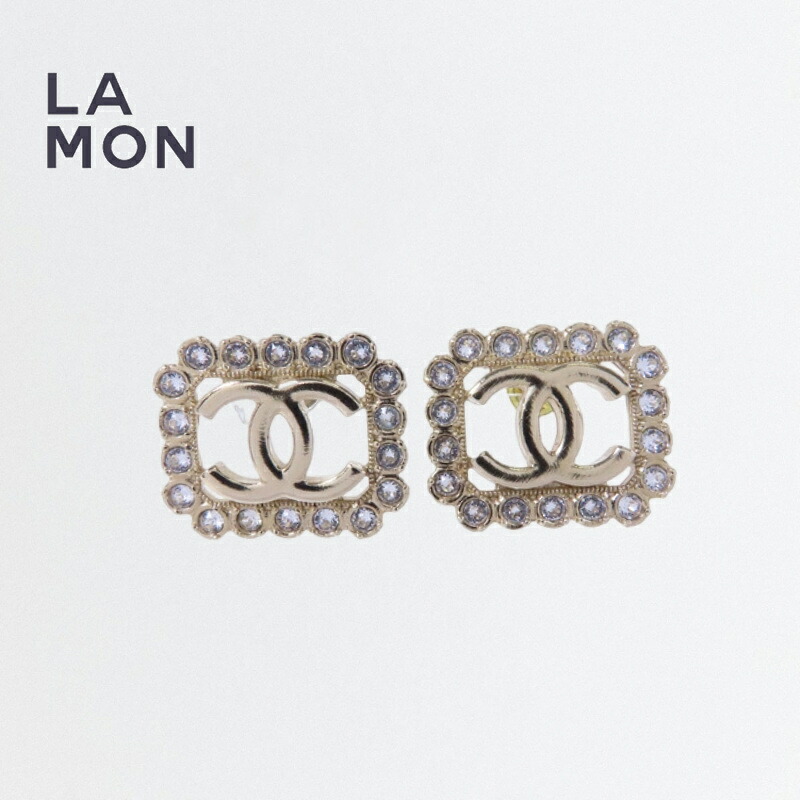 【新品】シャネル ピアス CHANEL EARRINGS ABB852 ココマーク メタル ストラス ピアス GOLD ゴールド系