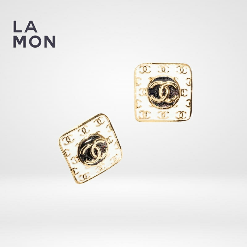 【新品】シャネル ピアス CHANEL EARRINGS ABC692 ココマーク メタル ピアス GOLD/WHITE ゴールド/ホワイト系