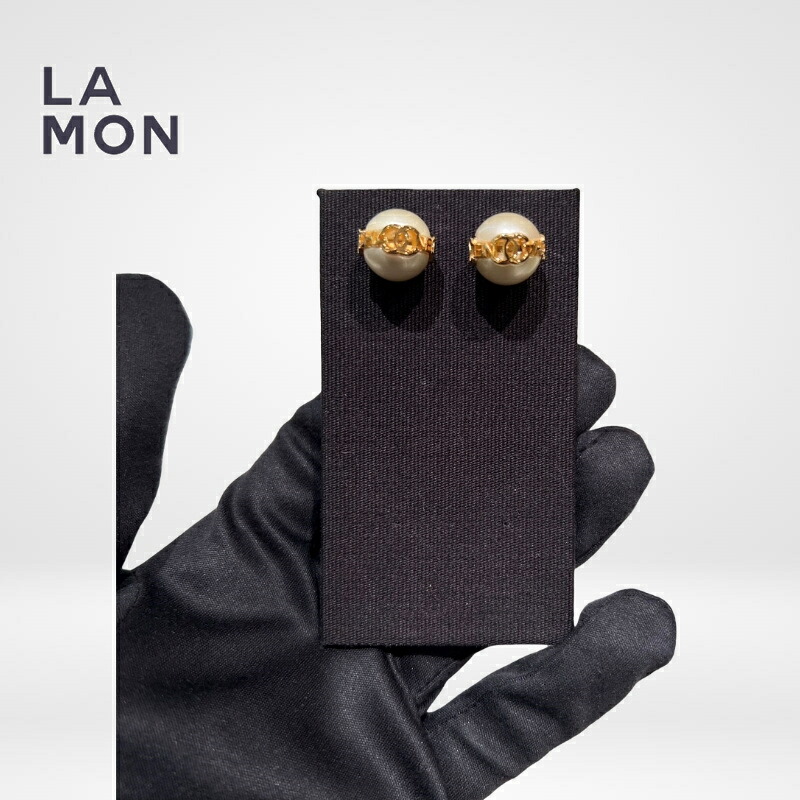 【新品】シャネル ピアス CHANEL EARRINGS ABB595 ココマーク メタル コスチューム パール ピアス GOLD/WHITE ゴールド/ホワイト系｜LAMONBOUTIQUE店 59,400円