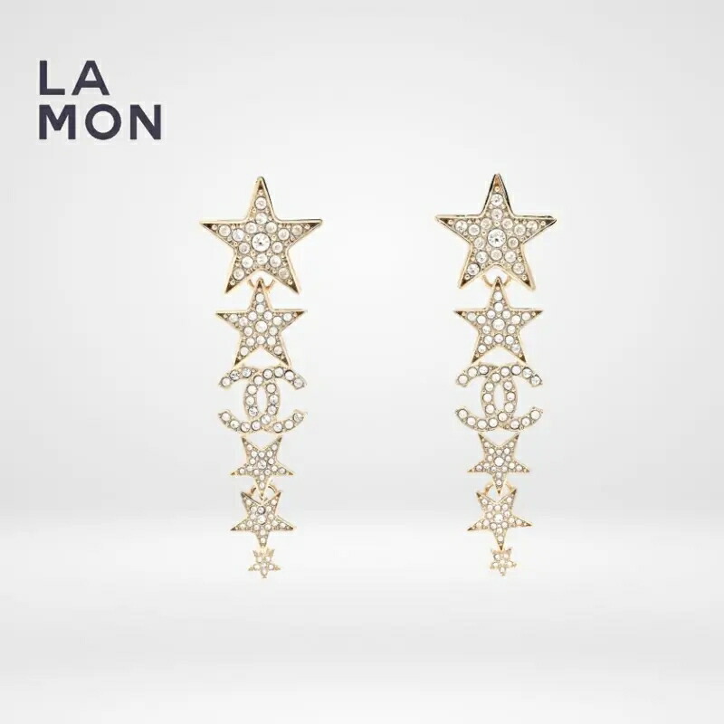 【新品】シャネル ピアス CHANEL EARRINGS AB9826 ココマーク メタル ストラス スター ピアス GOLD ゴールド系