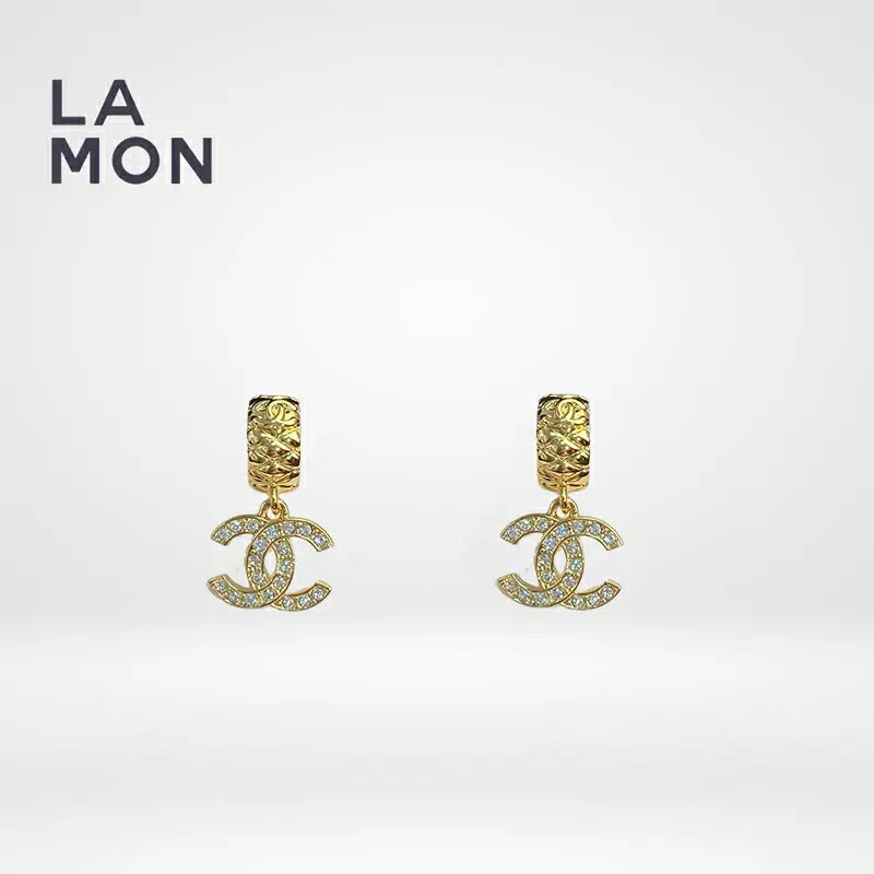 【新品】シャネル ピアス CHANEL EARRINGS ABF095 ココマーク メタル ストラス ピアス GOLD ゴールド系｜LAMONBOUTIQUE店