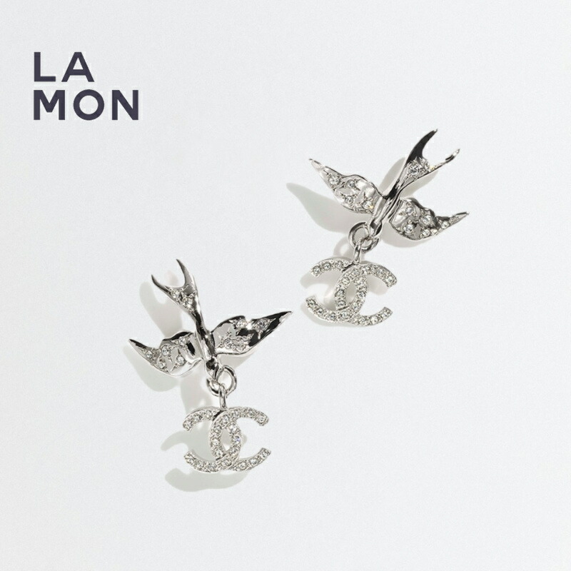 【新品】シャネル ピアス CHANEL EARRING ABF759 ココマーク メタル ストラス ピアス SILVER シルバー系|LAMONBOUTIQUE店