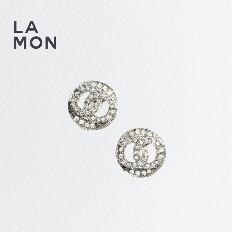 【新品】シャネル ピアス CHANEL EARRING ABF731 ココマーク メタル ストラス ピアス SILVER シルバー系