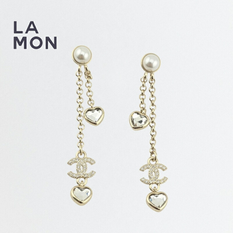 【新品】シャネル ピアス CHANEL EARRING ABG245 ココマーク メタル コスチューム パール ストラス ピアス GOLD ゴールド系