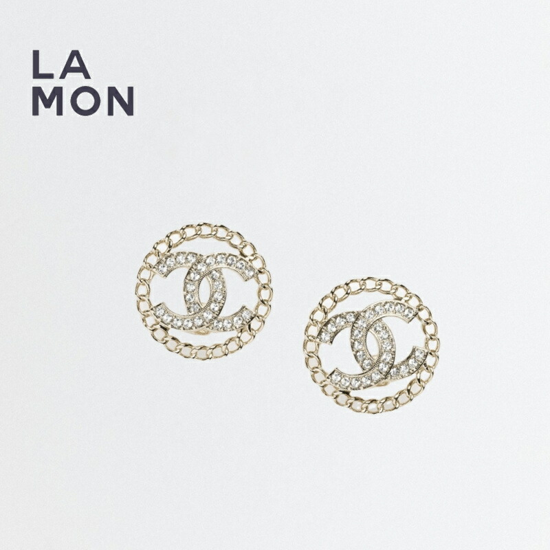 【新品】シャネル ピアス CHANEL EARRING ABG269 ココマーク メタル ストラス ピアス GOLD ゴールド系｜LAMONBOUTIQUE店