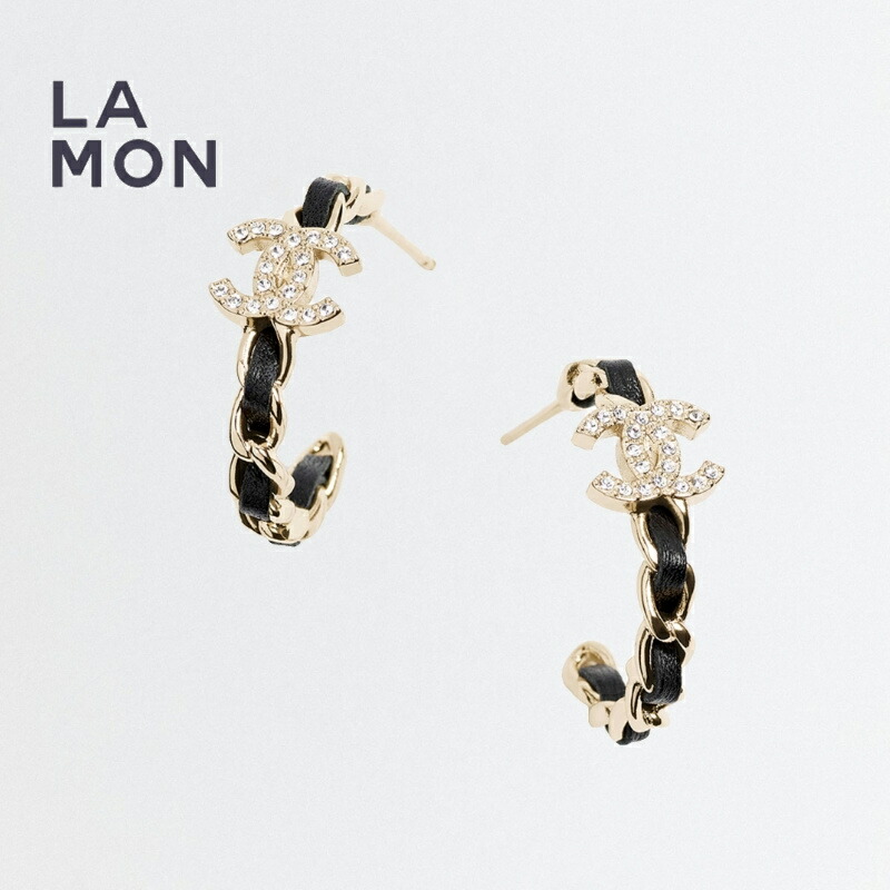 楽天市場】美品 シャネル CHANEL ココマーク ピアス 黒×シルバー A13C