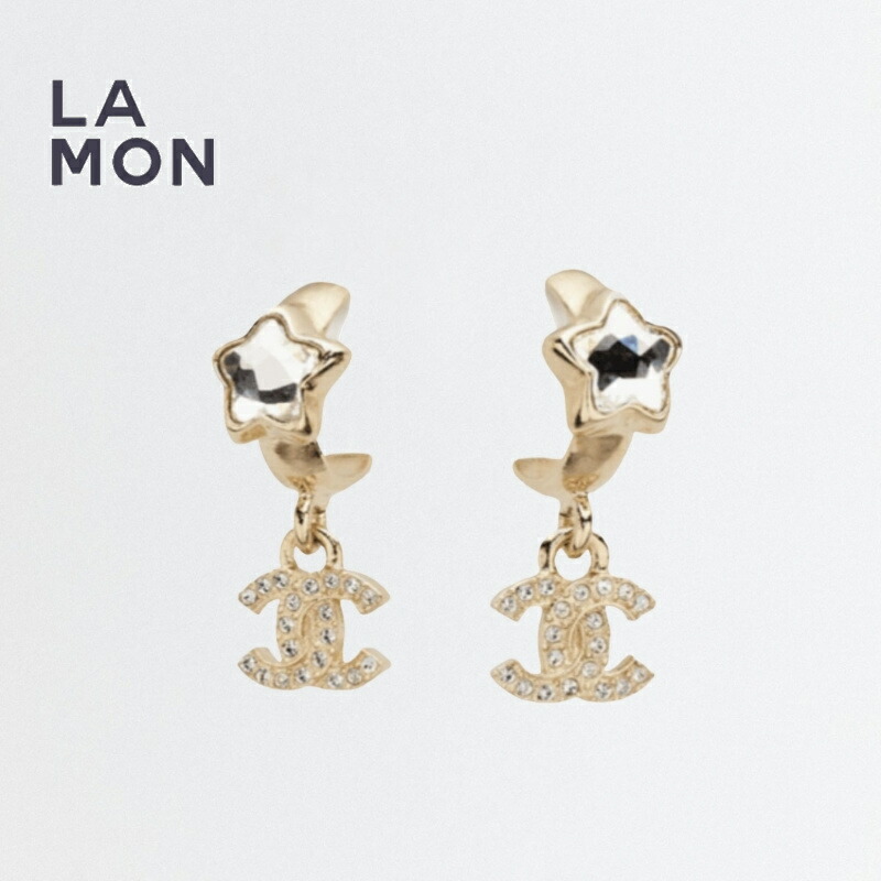 【新品】シャネル ピアス CHANEL EARRING ABG354 ココマーク メタル ストラス ピアス GOLD ゴールド系｜LAMONBOUTIQUE店