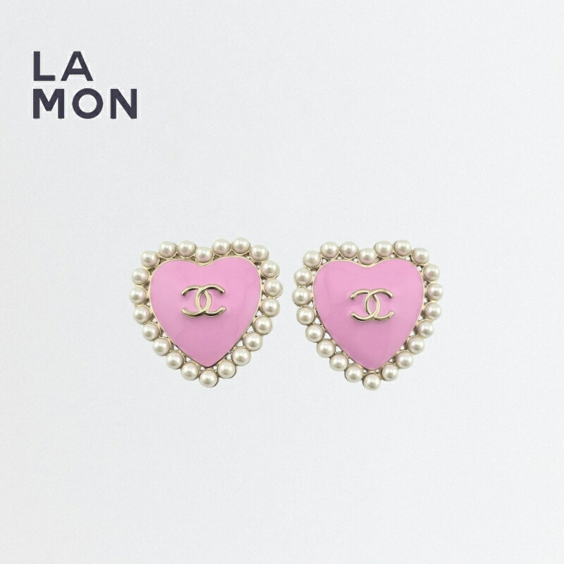 【新品】シャネル ピアス CHANEL EARRING ABG357 ココマーク メタル コスチューム パール ピアス GOLD/PINK ゴールド/ピンク系|LAMONBOUTIQUE店