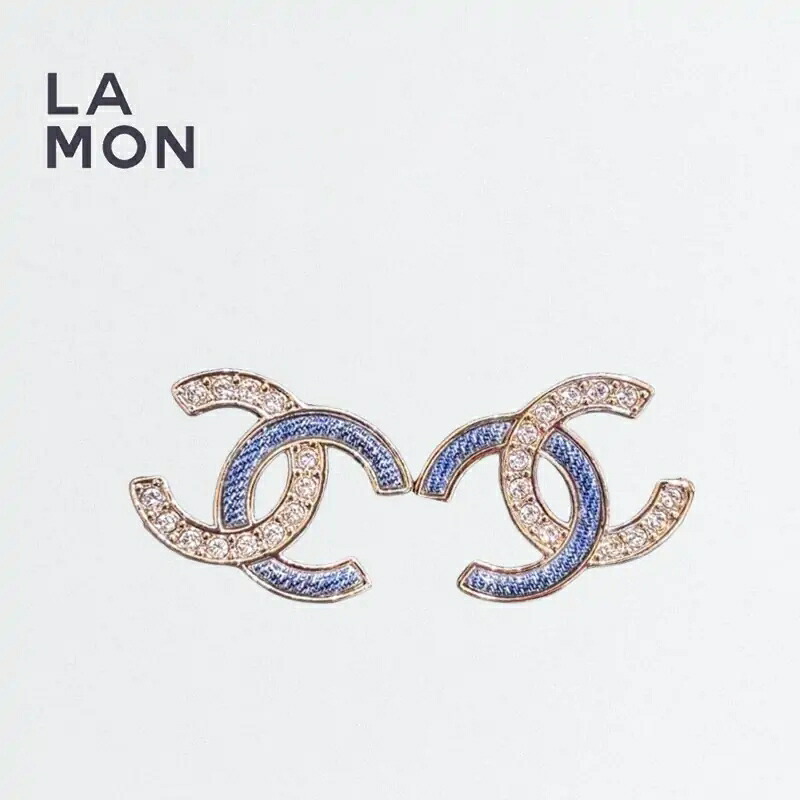 【新品】シャネル ピアス CHANEL EARRING ABG742 ココマーク メタル ストラス ピアス SILVER/BLUE シルバー/ブルー系|LAMONBOUTIQUE店
