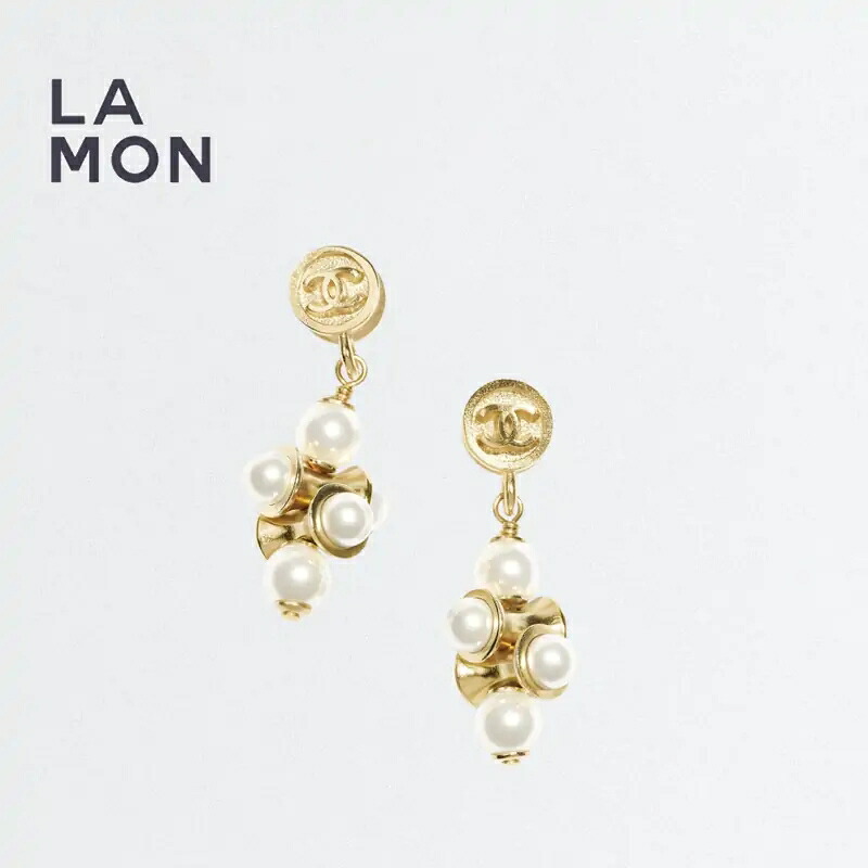 【新品】シャネル ピアス CHANEL EARRING ABH297 ココマーク メタル コスチューム パール ピアス GOLD ゴールド系｜LAMONBOUTIQUE店