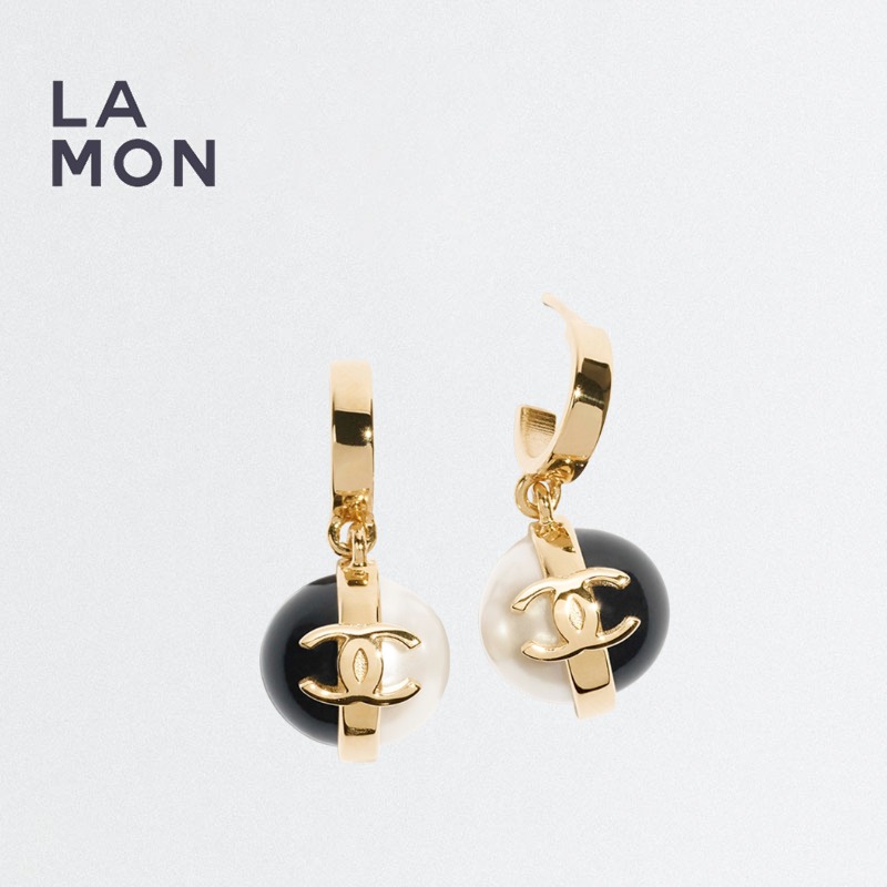 【新品】シャネル ピアス CHANEL EARRING ABH160 ココマーク メタル コスチューム パール ピアス GOLD/WHITE/BLACK ゴールド/ホワイト/ブラック系|LAMONBOUTIQUE店