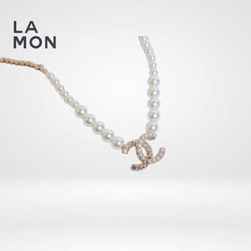 【新品】シャネル ネックレス CHANEL NECKLACE AB6549 ココマーク メタル ストラス コスチューム パール ネックレス GOLD/WHITE ゴールド/ホワイト系 64,350円