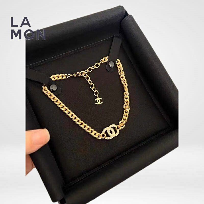 【新品】シャネル ネックレス CHANEL NECKLACE AB8930 ココマーク メタル ストラス チョーカー ネックレス GOLD ゴールド系 84,150円