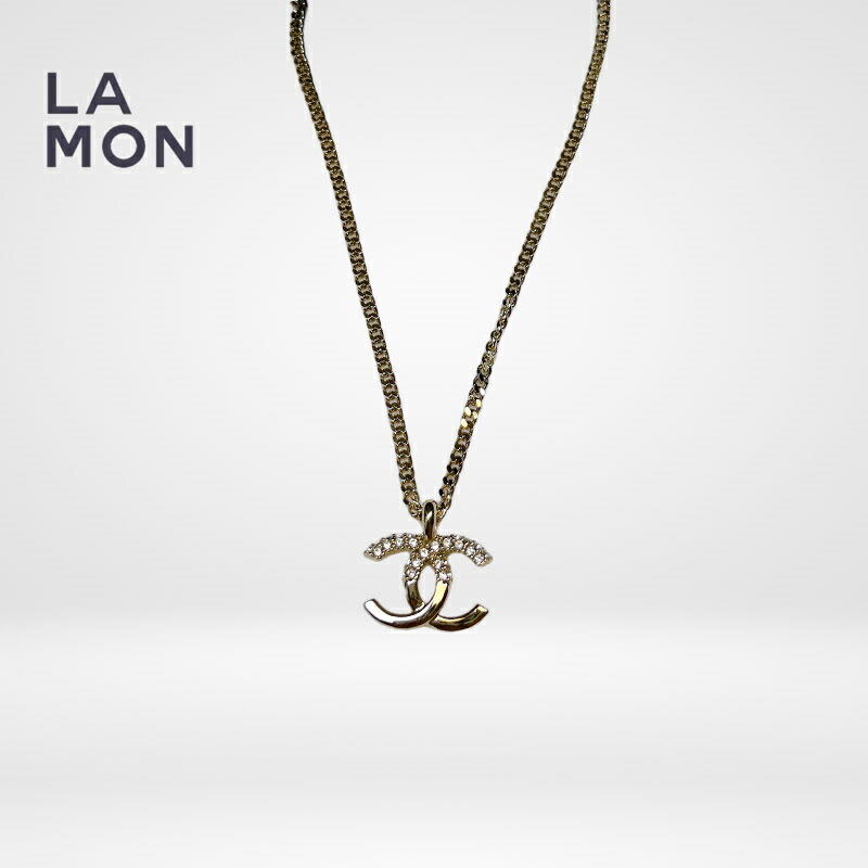 【新品】シャネル ネックレス CHANEL NECKLACE AB9448 ココマーク メタル ストラス ネックレス GOLD ゴールド系｜LAMONBOUTIQUE店