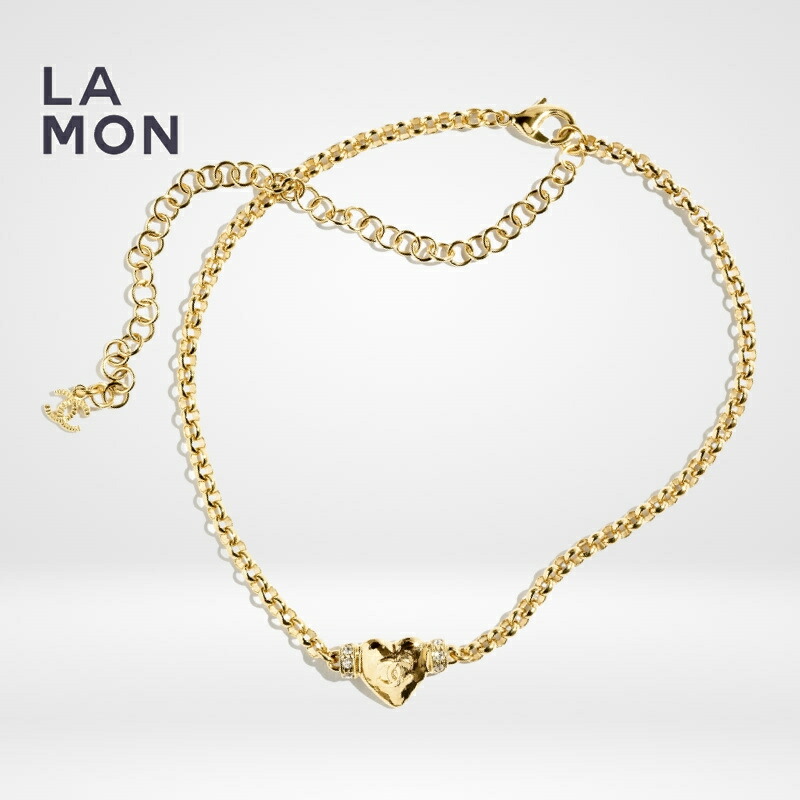 【新品】シャネル ネックレス CHANEL NECKLACE ABD080 ココマーク メタル ハート ネックレス GOLD ゴールド系
