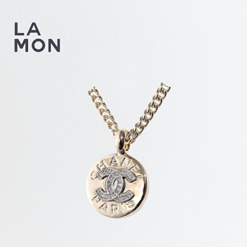 【新品】シャネル ネックレス CHANEL NECKLACE ABG026 ココマーク メタル ストラス ネックレス GOLD ゴールド系｜LAMONBOUTIQUE店