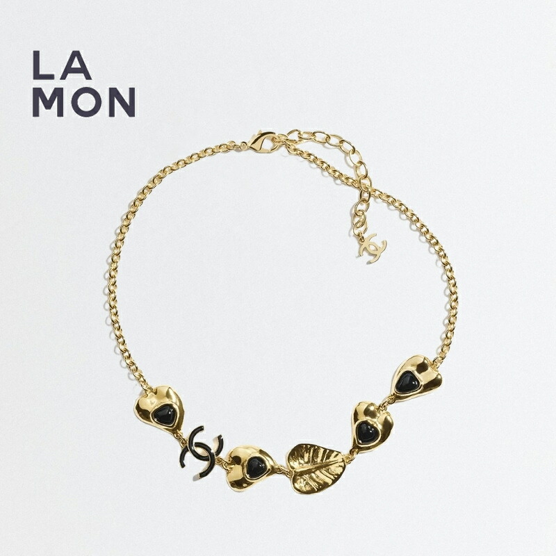 【新品】シャネル ネックレス CHANEL NECKLACE ABF969 ココマーク メタル レジン ネックレス GOLD/BLACK ゴールド/ブラック系