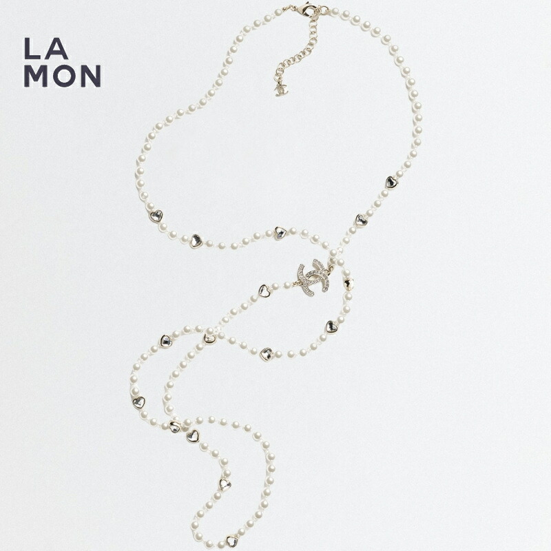 【新品】シャネル ネックレス CHANEL NECKLACE ABG258 ココマーク メタル コスチューム パール ストラス ネックレス GOLD ゴールド系｜LAMONBOUTIQUE店