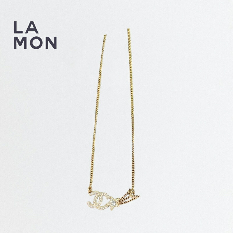 【新品】シャネル ネックレス CHANEL NECKLACE ABG341 ココマーク メタル ストラス ネックレス GOLD ゴールド系|LAMONBOUTIQUE店